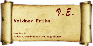 Veidner Erika névjegykártya